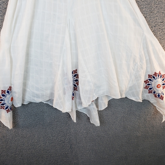 Area Star Maria Checked & Embroidered Asymmetrical Pull Over Cotton Dress Sz L - Picture 15 of 16